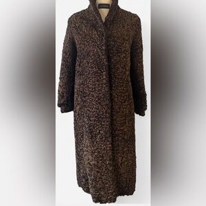Vintage Persian Lamb Karakul Coat 1960s Silver & Landern Chicago
